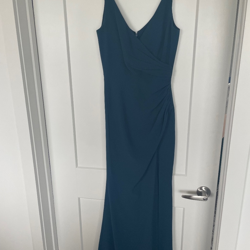 Ruched Side Slit Dress